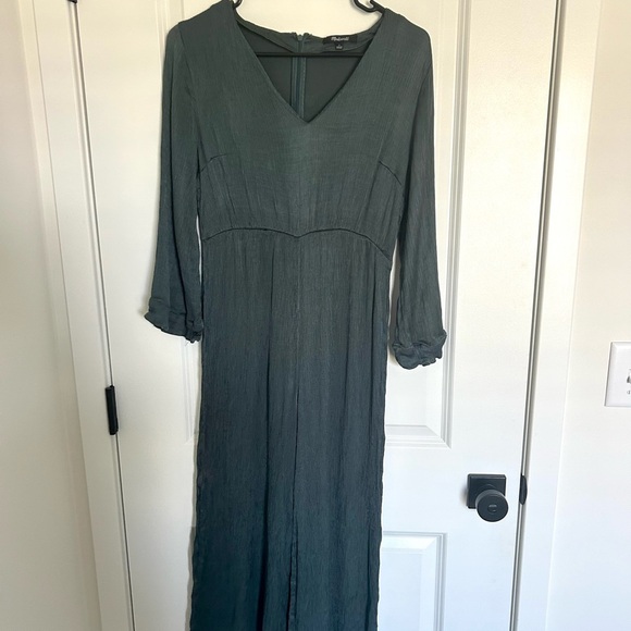 Madewell Satin V-Neck Jumpsuit - Picture 2 of 5